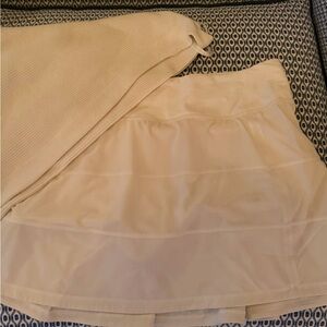 SET **Lululemon pace rival skirt and cardigan in lemon sorbet